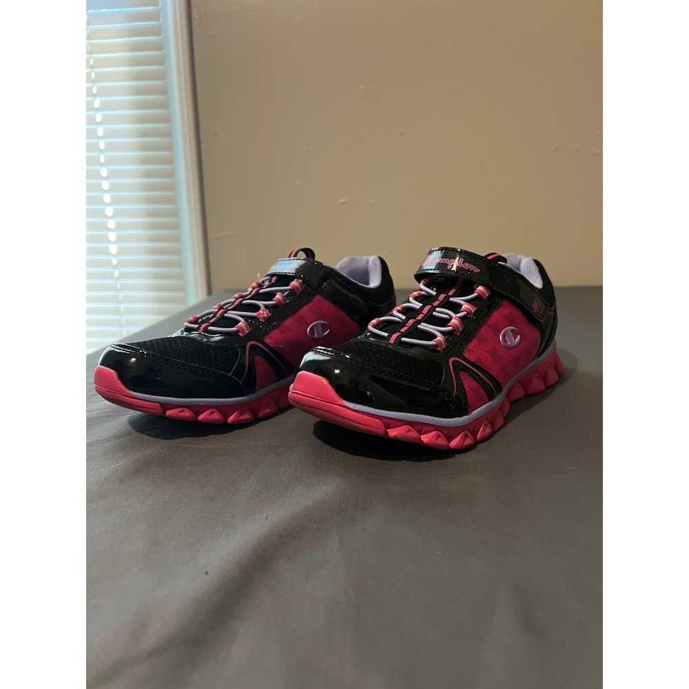 Champion Gusto Cross Trainer Black Pink Memory Foam Sneakers Womens 5.5